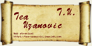 Tea Uzanović vizit kartica
